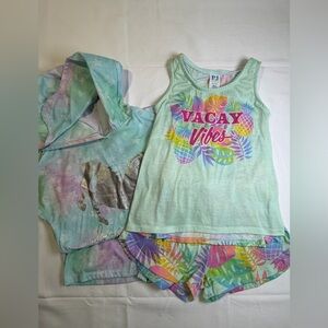 Two Kids Pajama Top and Shorts Sets- Size Small or 5/6